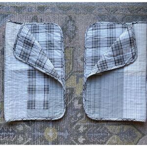 Eddie Bauer Home Plaid Greys Bed Pillowcase Quilted Sham Set
